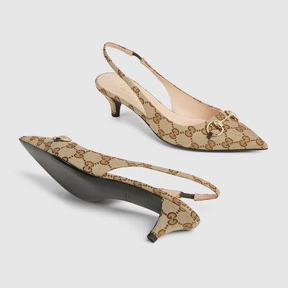 GG Women's slingback pump with Horsebit