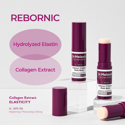 Dr. Melaxin Calcium Multi Balm – Korean Collagen Eye Stick for Fine Lines, Hydration & Firming 9g