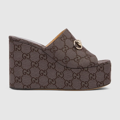 GG Women's wedge sandal with Horsebit