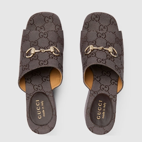 GG Women's wedge sandal with Horsebit