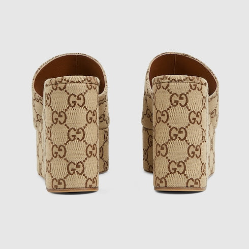 GG Women's wedge sandal with Horsebit