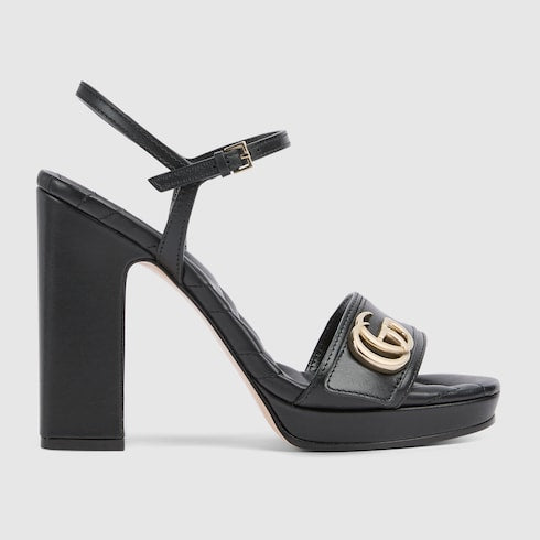 GG Women's platform sandal with Double G