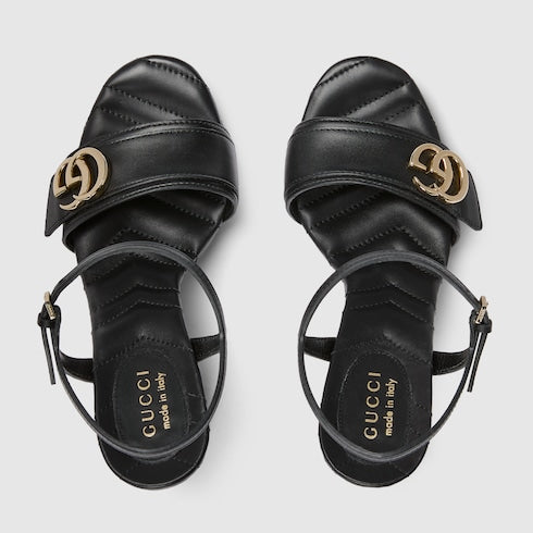 GG Women's platform sandal with Double G