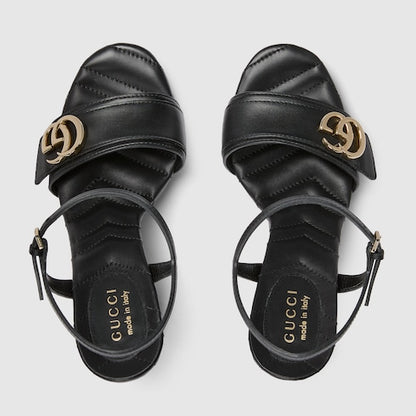 GG Women's platform sandal with Double G