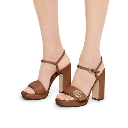 GG Women's platform sandal with Double G