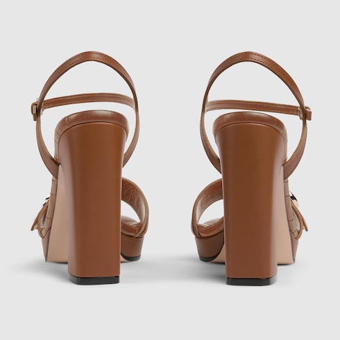 GG Women's platform sandal with Double G