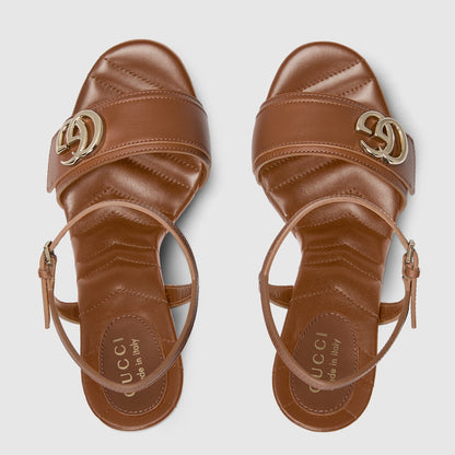 GG Women's platform sandal with Double G