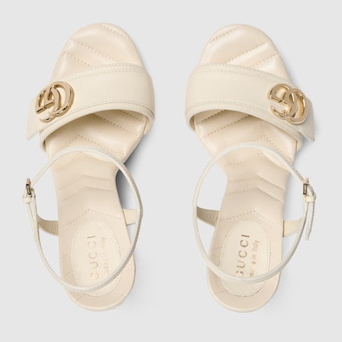 GG Women's platform sandal with Double G