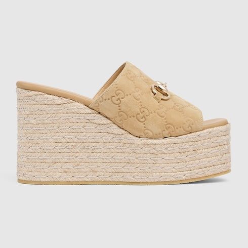 GG platform espadrille with Horsebit