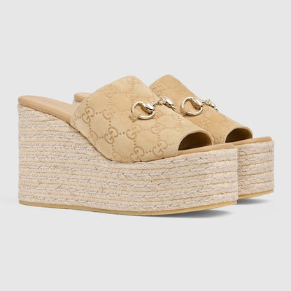 GG platform espadrille with Horsebit