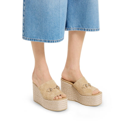 GG platform espadrille with Horsebit