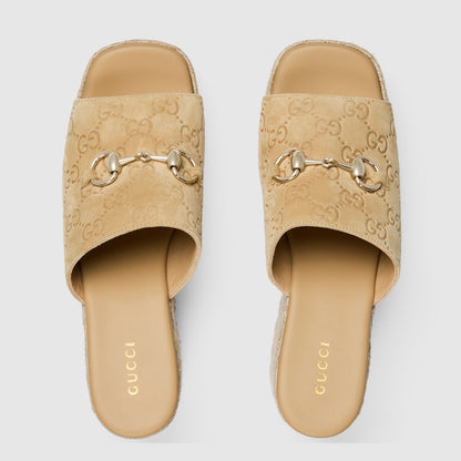 GG platform espadrille with Horsebit
