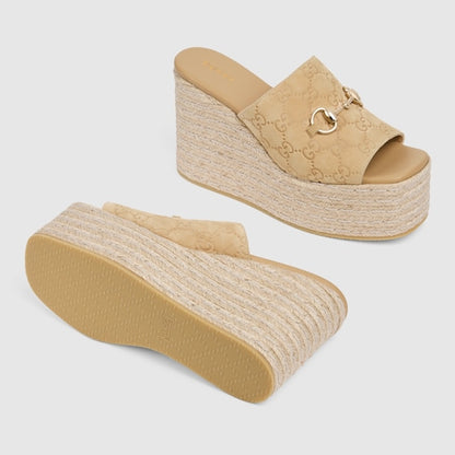 GG platform espadrille with Horsebit