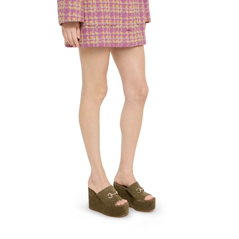 GG platform espadrille with Horsebit