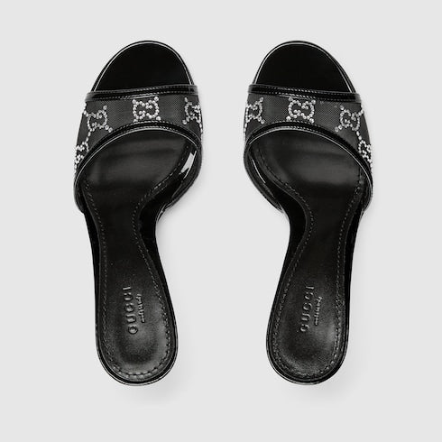 GG Women's crystal slide sandal