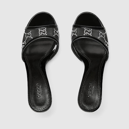 GG Women's crystal slide sandal