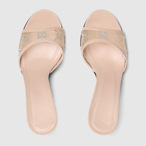 GG Women's crystal slide sandal