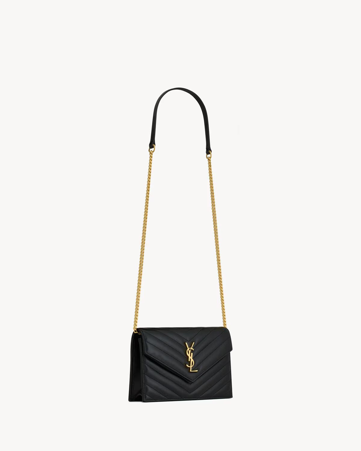 YSL CASSANDRE ENVELOPE CHAIN WALLET IN LAMBSKIN