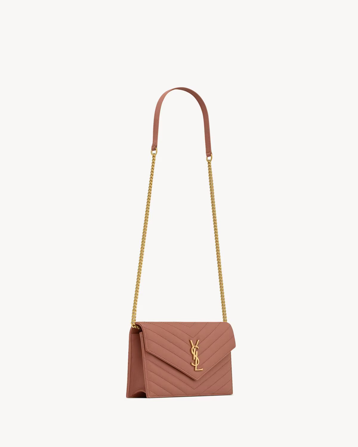 YSL CASSANDRE ENVELOPE CHAIN WALLET IN LAMBSKIN