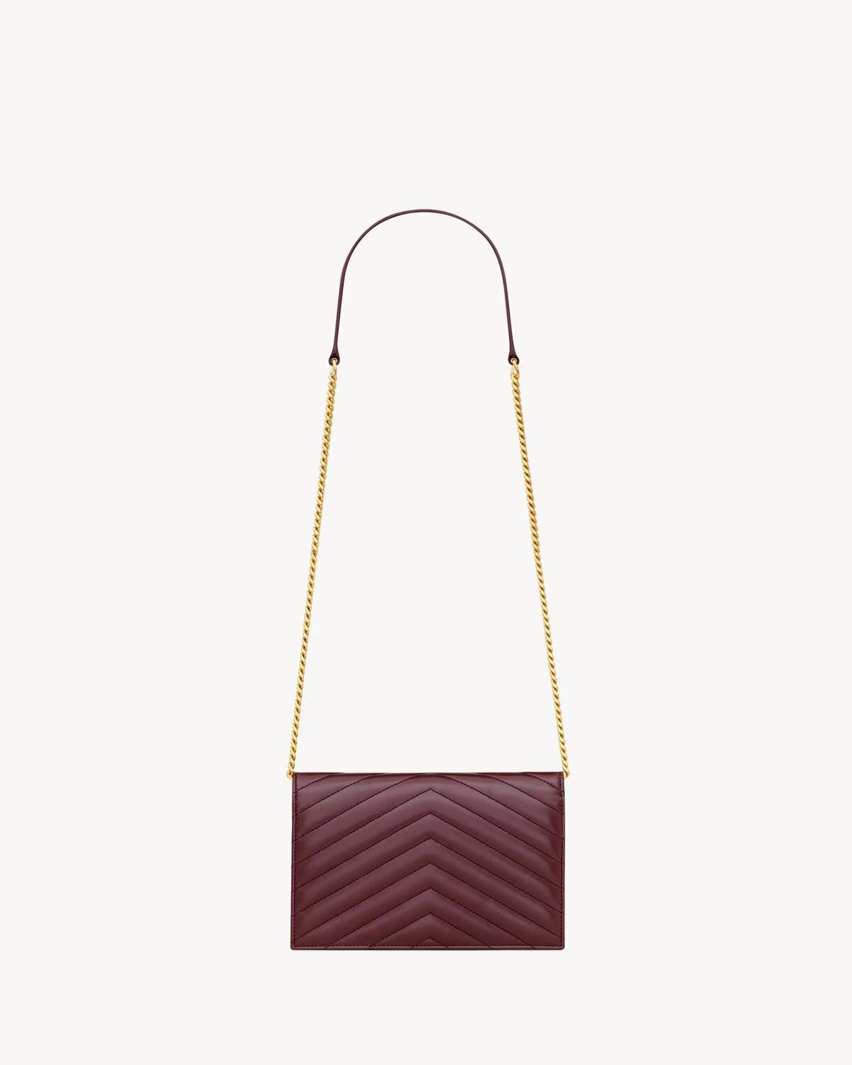 YSL CASSANDRE ENVELOPE CHAIN WALLET IN LAMBSKIN