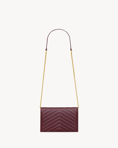 YSL CASSANDRE ENVELOPE CHAIN WALLET IN LAMBSKIN
