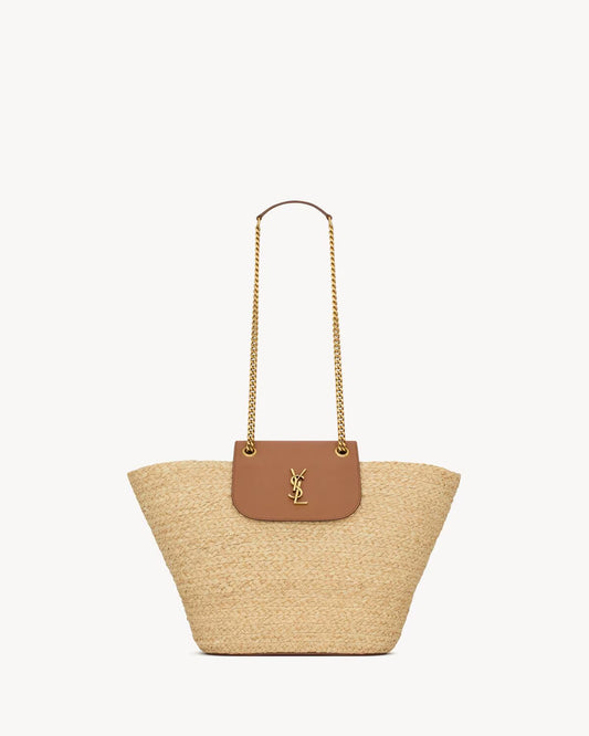 YSL Manon raffia bag