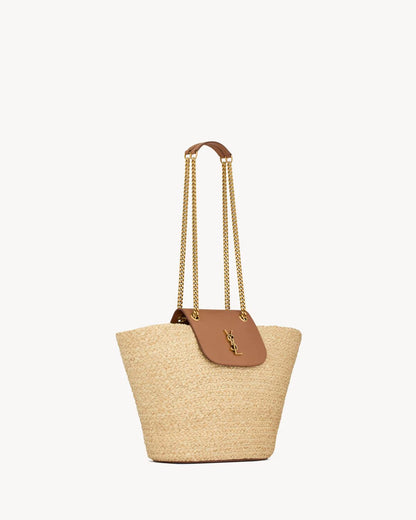 YSL Manon raffia bag