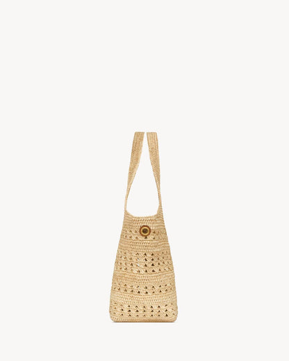 YSL Icare medium raffia bag