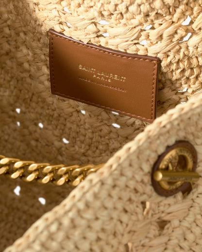 YSL Icare medium raffia bag