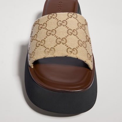 GG Women's flatform slide sandal