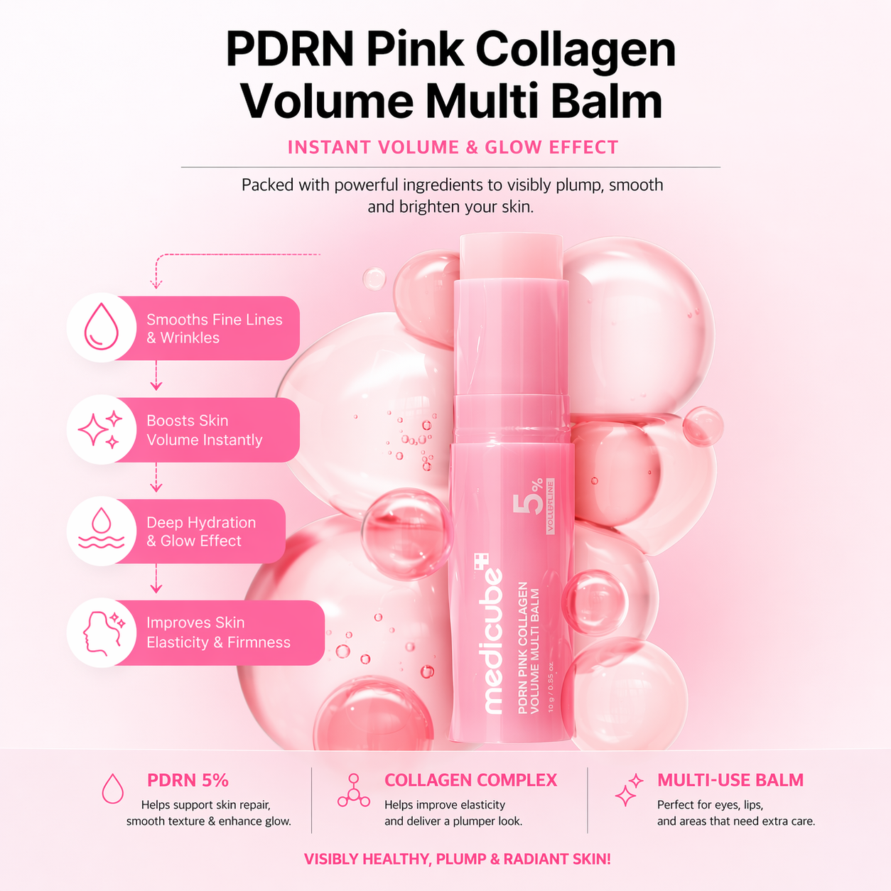 MEDICUBE PDRN Pink Collagen Volume Multi Balm