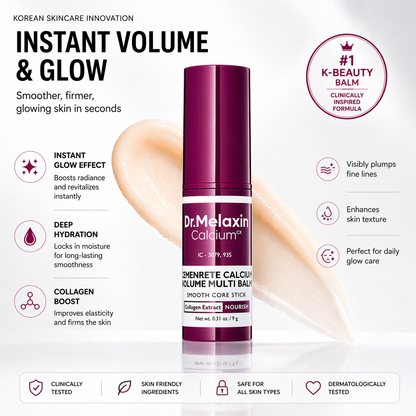 Dr. Melaxin Calcium Multi Balm – Korean Collagen Eye Stick for Fine Lines, Hydration & Firming 9g