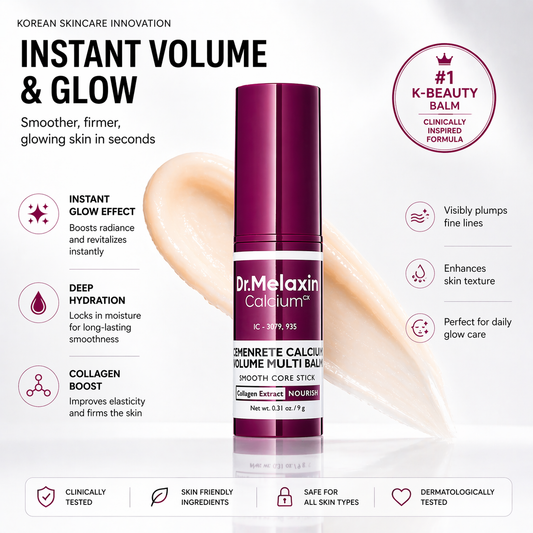 Dr. Melaxin Calcium Multi Balm – Korean Collagen Eye Stick for Fine Lines, Hydration & Firming 9g