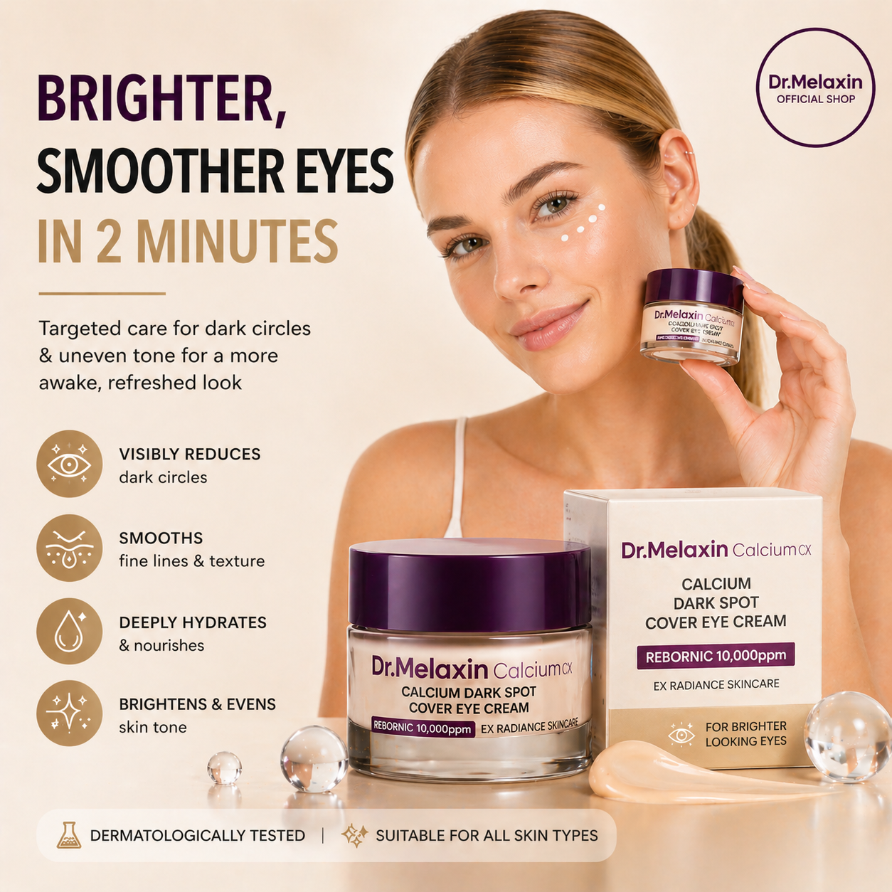 Dr Melaxin – Calcium Dark Spot Cover Eye Cream