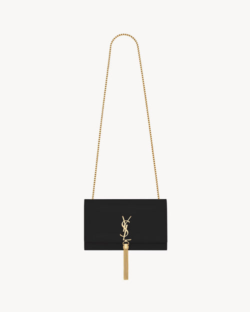 YSL KATE MEDIUM TASSEL IN CROCODILE-EMBOSSED LEATHER