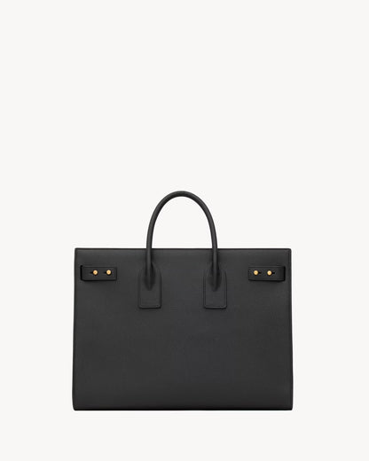 YSL Sac de Jour thin large bag in grained leather