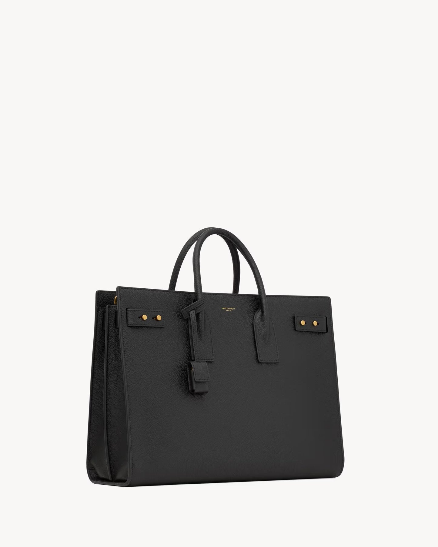 YSL Sac de Jour thin large bag in grained leather