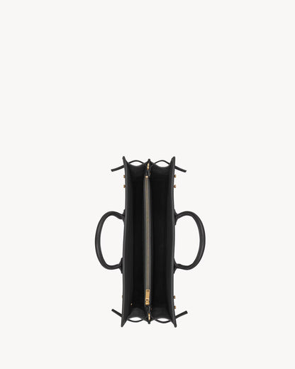 YSL Sac de Jour thin large bag in grained leather