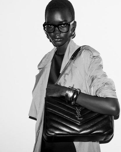 YSL LOULOU large in MATELASSÉ lambskin