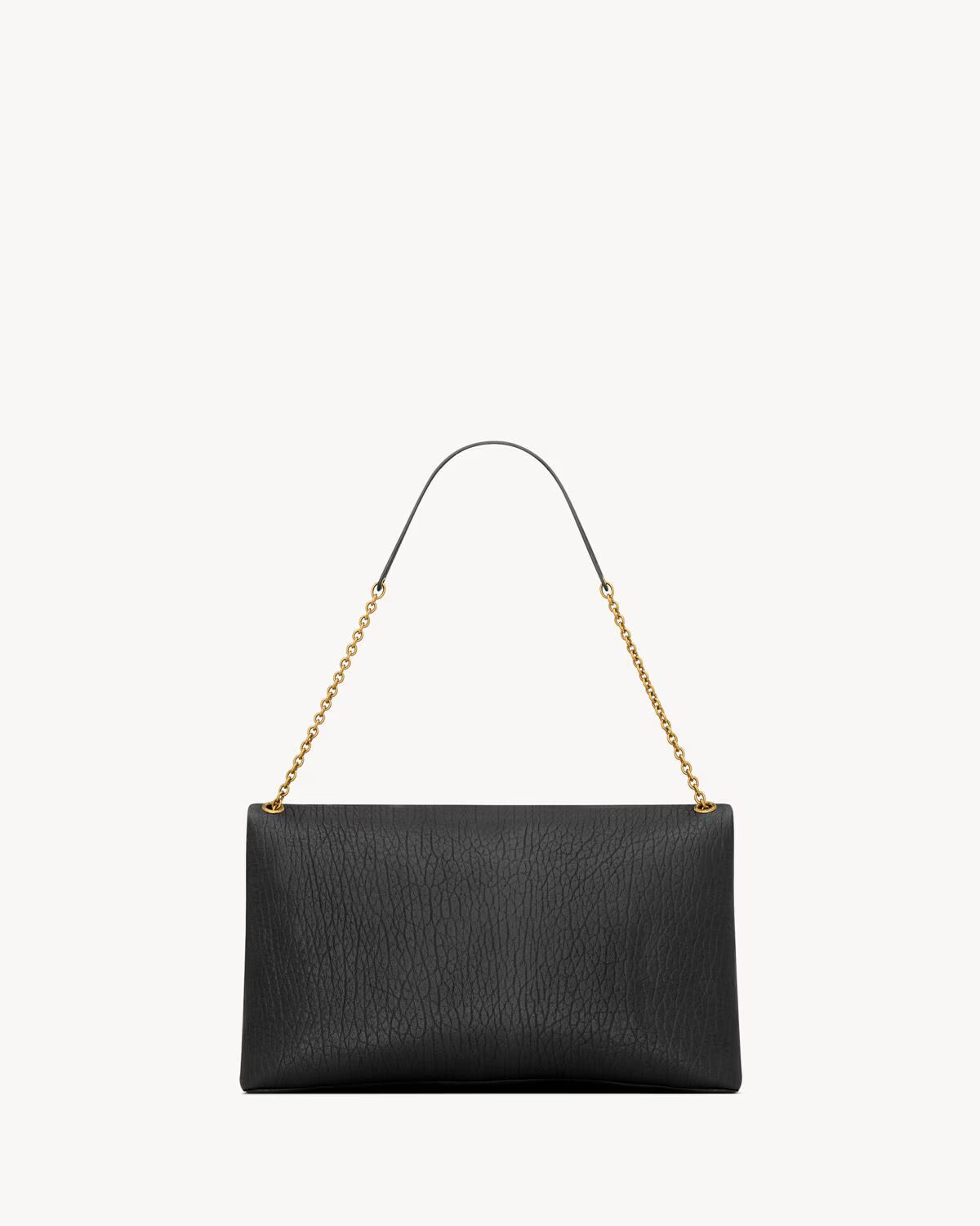 YSL Large Cassandre envelope-style pouch made of lambskin with chain