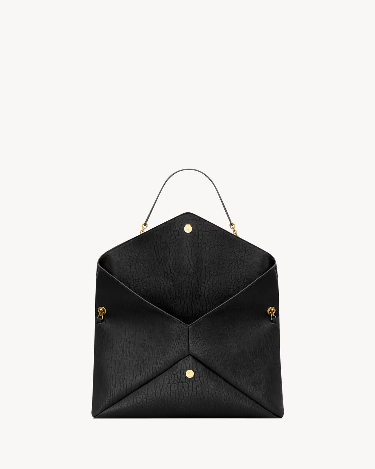 YSL Large Cassandre envelope-style pouch made of lambskin with chain