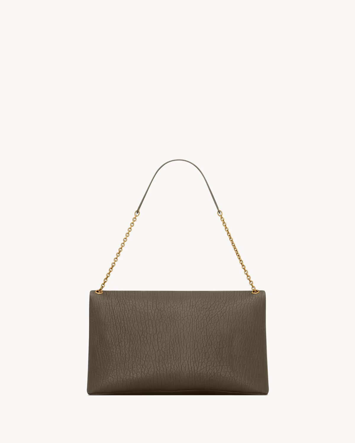 YSL Large Cassandre envelope-style pouch made of lambskin with chain