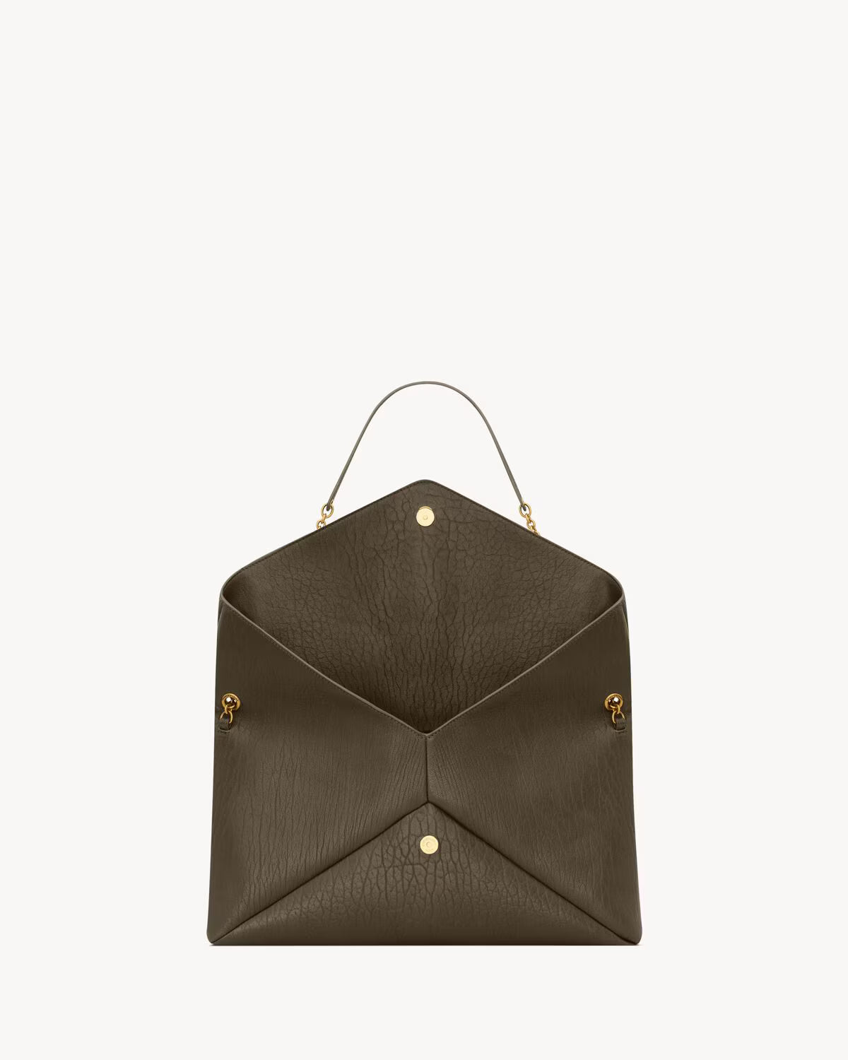 YSL Large Cassandre envelope-style pouch made of lambskin with chain