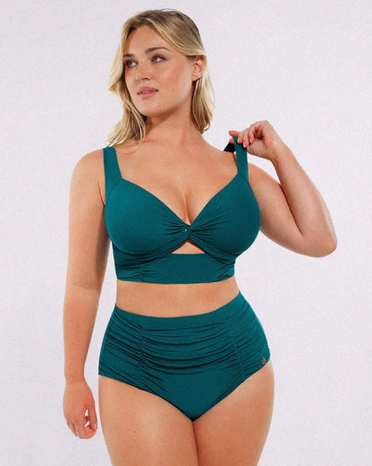 Smart Sculpt™ Twist-Front Bikini Top & High-Waisted Bottom Set