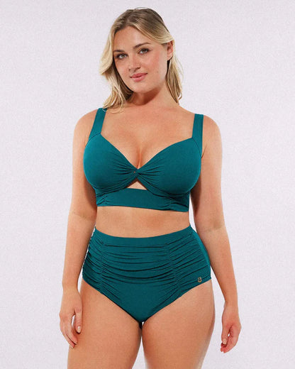 Smart Sculpt™ Twist-Front Bikini Top & High-Waisted Bottom Set