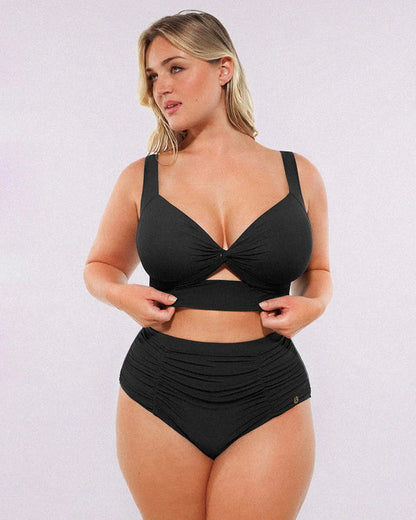 Smart Sculpt™ Twist-Front Bikini Top & High-Waisted Bottom Set