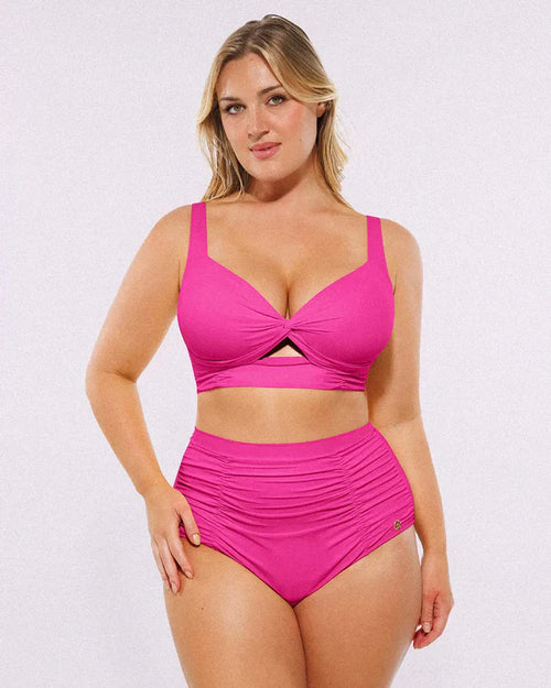 Smart Sculpt™ Twist-Front Bikini Top & High-Waisted Bottom Set