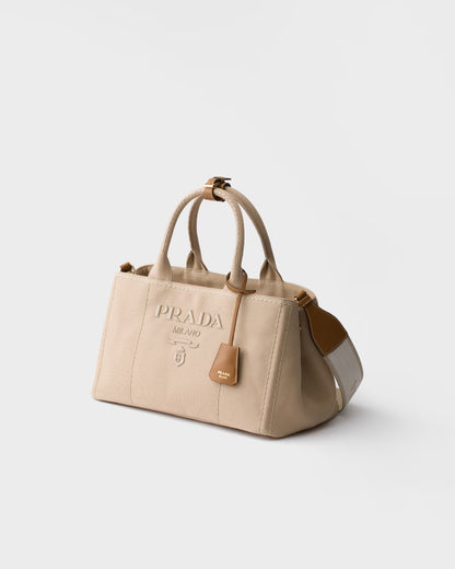 Prada Jardinière large cotton canvas handbag
