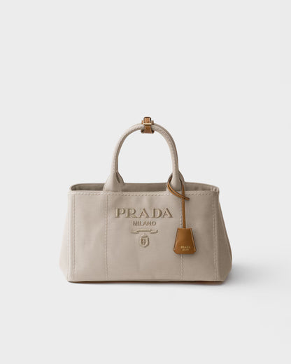 Prada Jardinière large cotton canvas handbag
