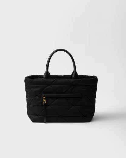 Prada Medium padded Re-Nylon and leather tote bag